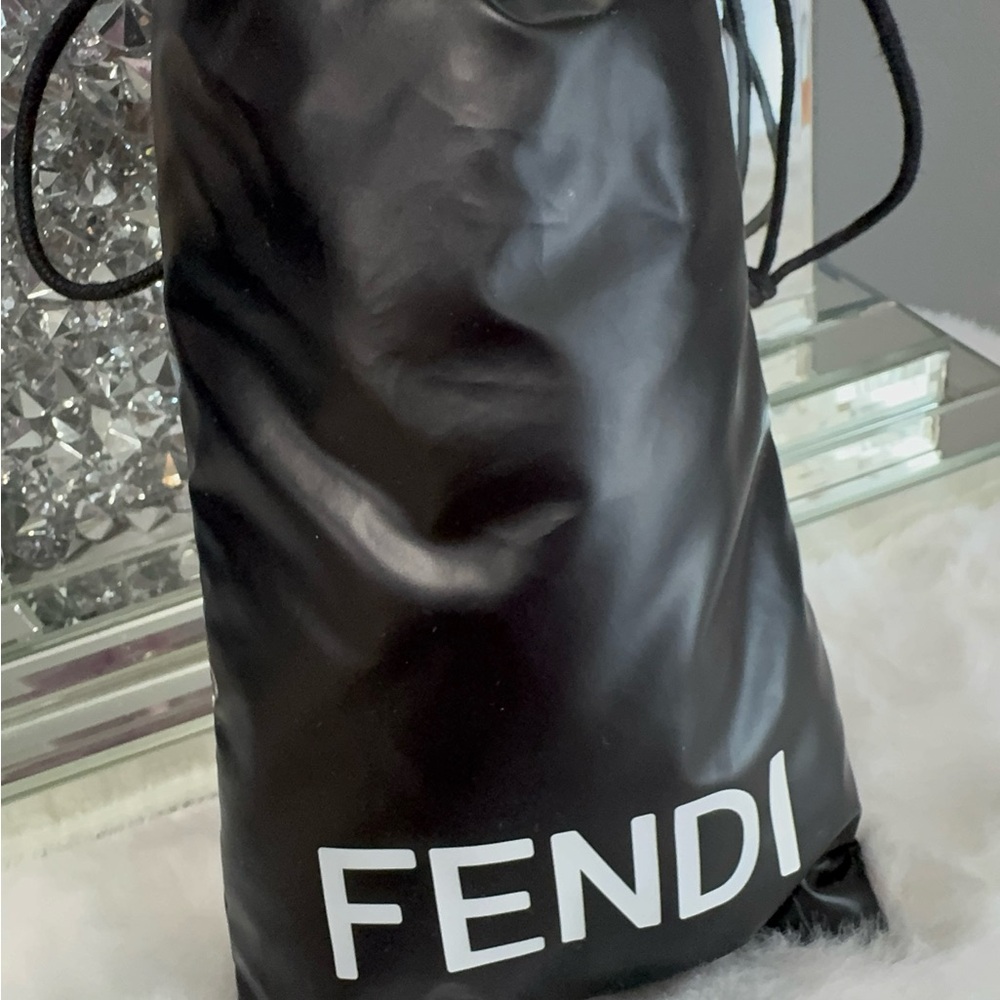 FENDI Embellished O'Clock Logo Acetate Rectangle Sunglasses 💯 authentic - Picture 11 of 11